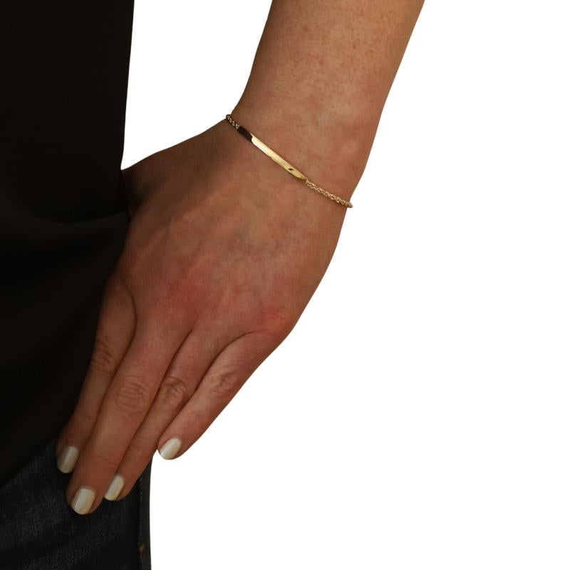 Bracciale a barre in oro giallo 6 3/4