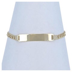 Yellow Gold Identification Bracelet 5 3/4" - 10k Engravable ID