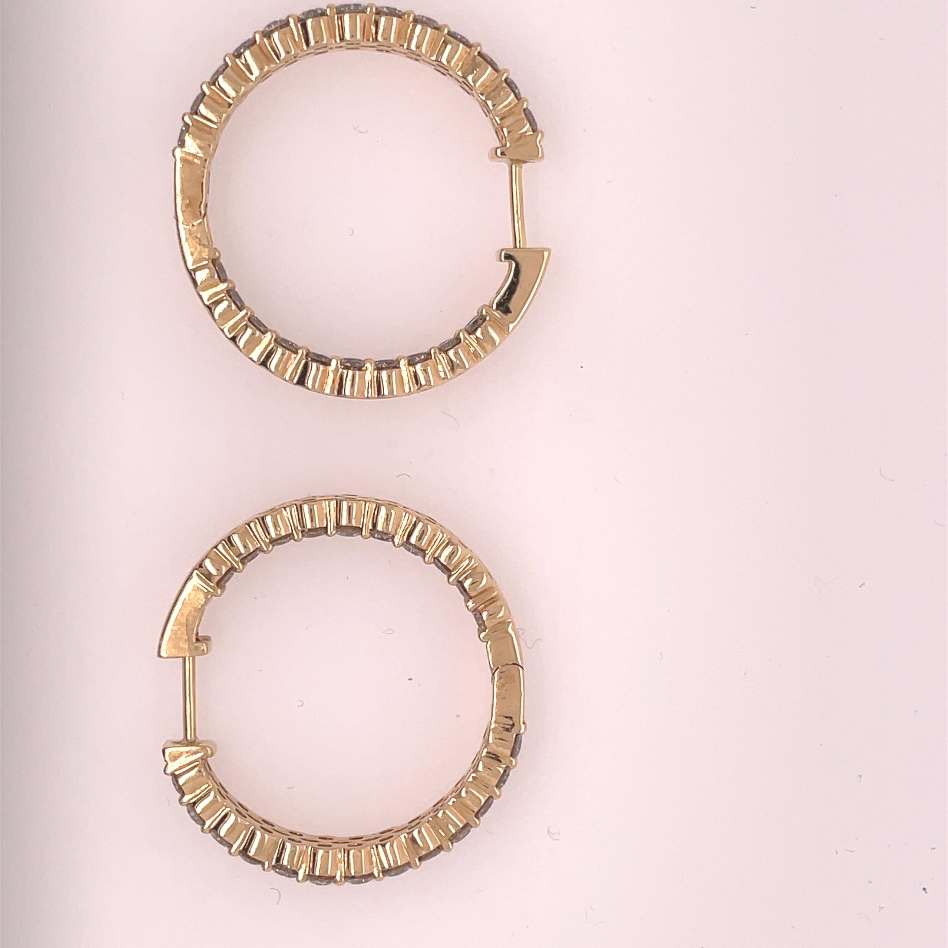 Modern Yellow Gold in and Double Row Hoops