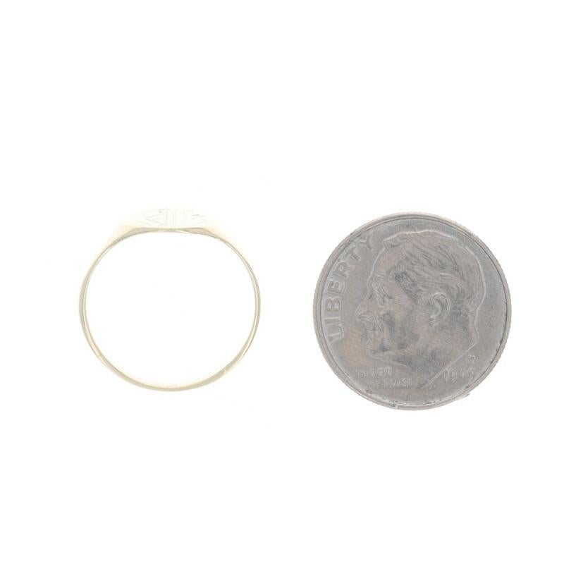 Gelbgold Initial D Siegelring - 10k Monogramm Buchstabe 2