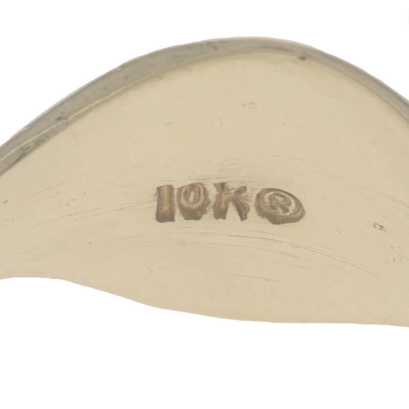 Gelbgold Initial D Siegelring - 10k Monogramm Buchstabe 3