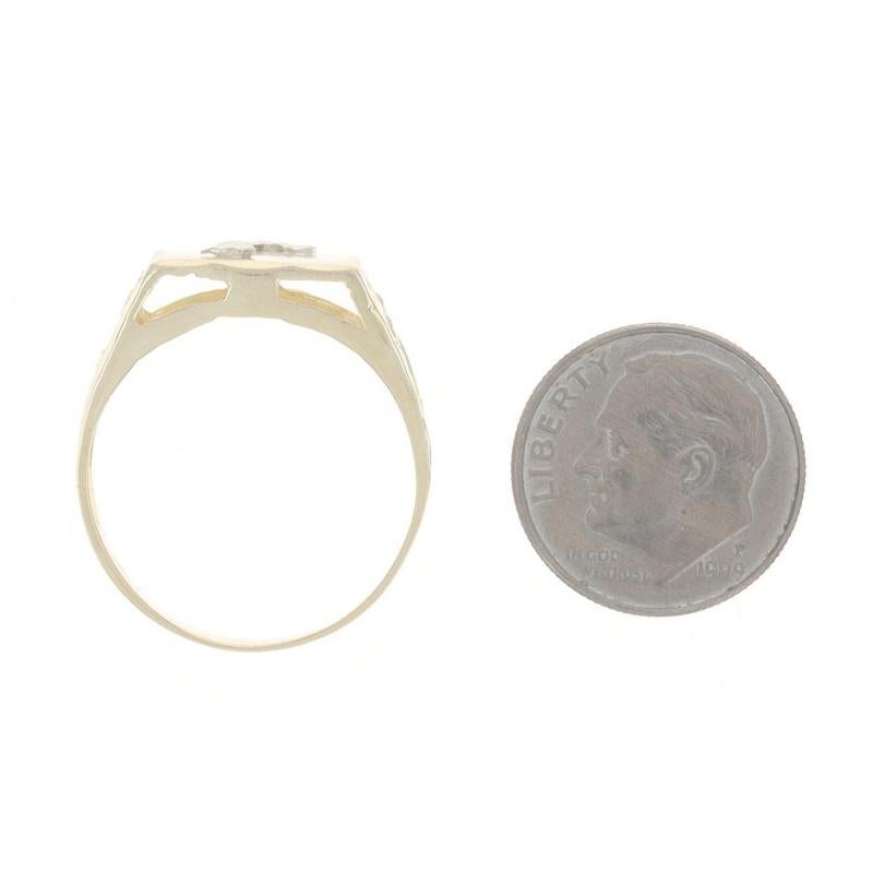 Gelbgold Initiale J Herrenring 10k Monogram Buchstabe im Angebot 3