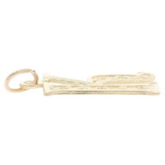 Yellow Gold Initial K Pendant 14k Scrollwork Monogram Letter