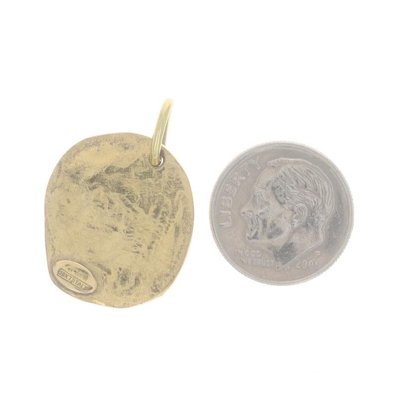 Pendentif S initial en or jaune 18 carats avec monogramme et sceau en cire, Italie Unisexe en vente