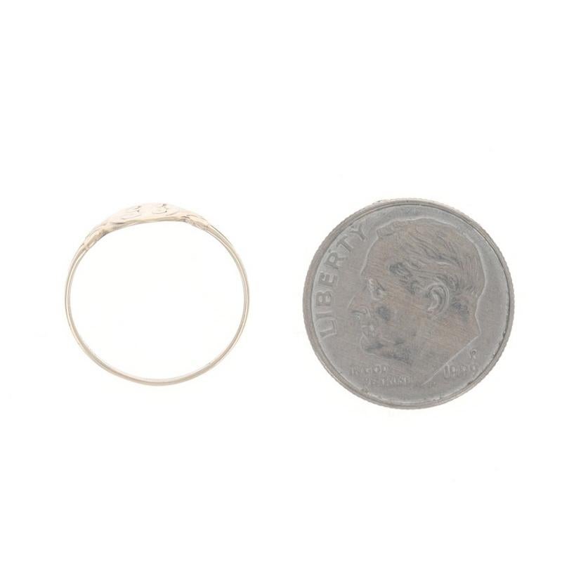 Women's Yellow Gold Initials GC Signet Ring - 10k Monogram For Sale