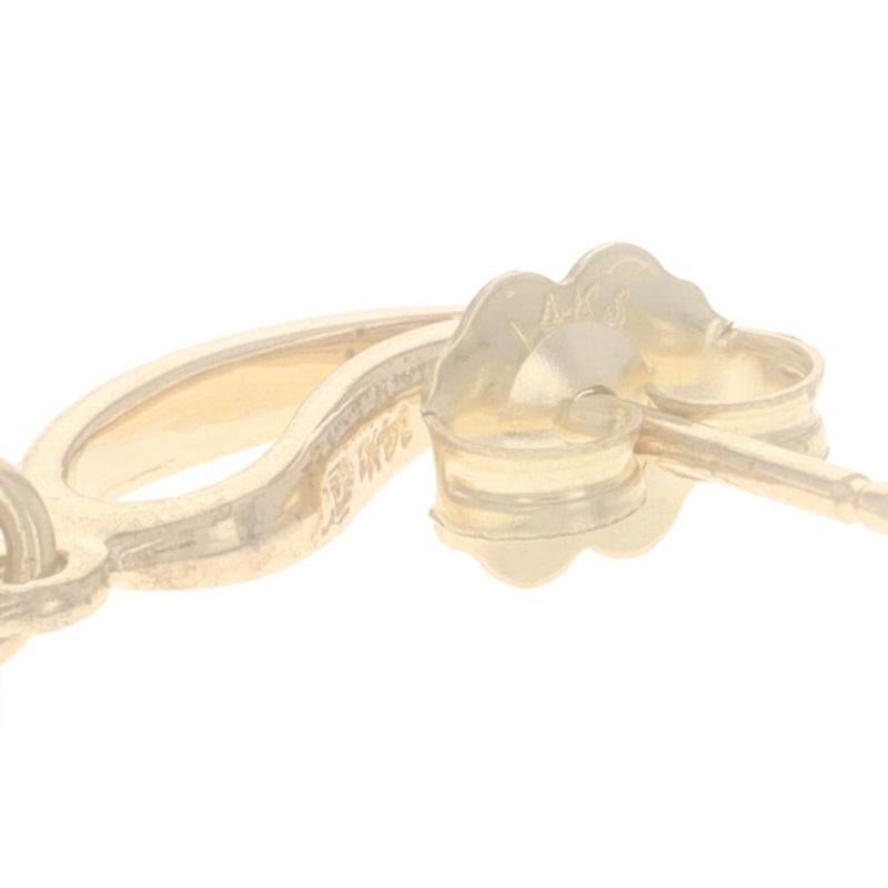Donna Orecchini a cerchio intrecciato in oro giallo 14k Paisley in vendita