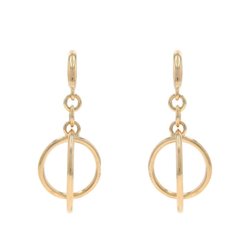 Orecchini a cerchio intrecciato in oro giallo 14k Paisley in vendita