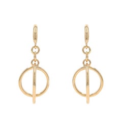Orecchini a cerchio intrecciato in oro giallo 14k Paisley