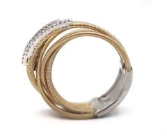 Yellow Gold Intertwine Twist Overlapping Diamond Ring