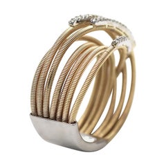 Yellow Gold Intertwine Twist Overlapping Diamond Ring