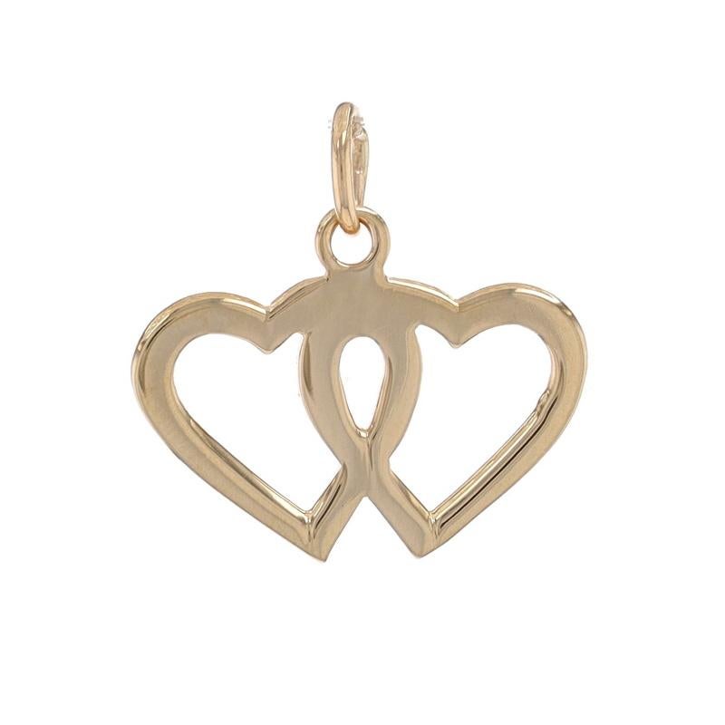 Metal Content: 14k Yellow Gold

Theme: Intertwined Hearts, Love Silhouette

Measurements

Tall (from stationary bail): 1/2