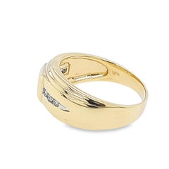 Yellow Gold Invisible Set Diamond Ring