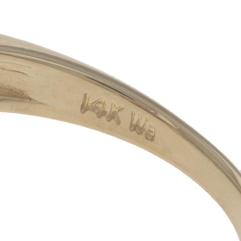Yellow Gold Iolite Diamond Ring - 14k Oval 1.35ctw Milgrain For Sale 2