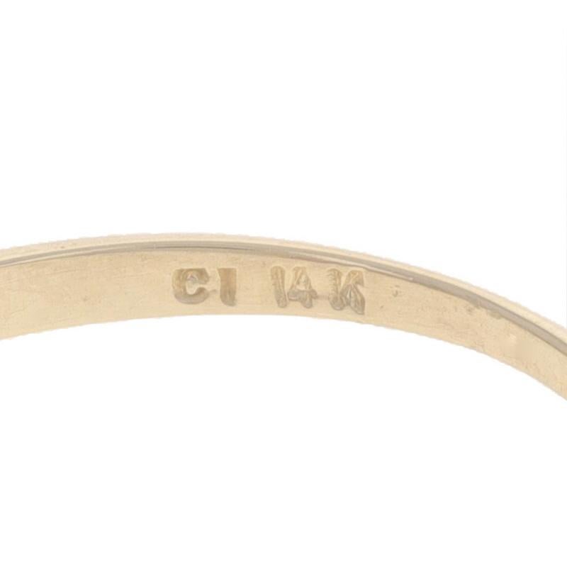 Yellow Gold Iolite Diamond Ring - 14k Oval .58ctw Two-Stone Bypass For Sale 2