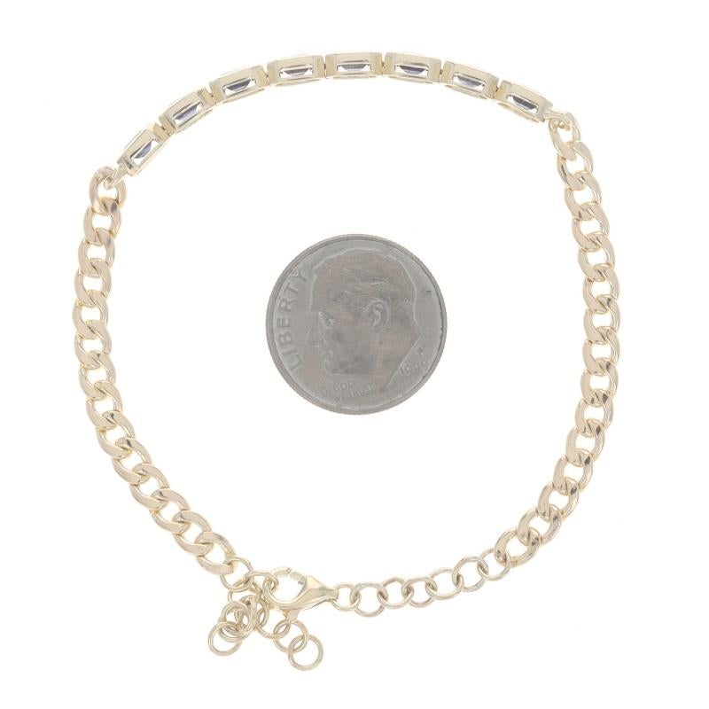 Women's Yellow Gold Iolite Eight-Stone Bracelet 7 1/4