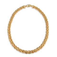 Yellow Gold Italian Byzantine Chain Necklace