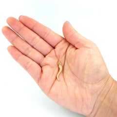 Yellow Gold Italian Horn Charm or Pendant