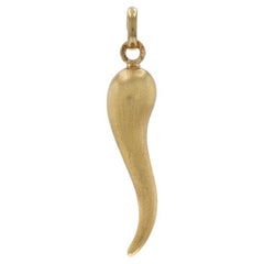 Ciondolo in oro giallo Horn Unisex 18k Portafortuna