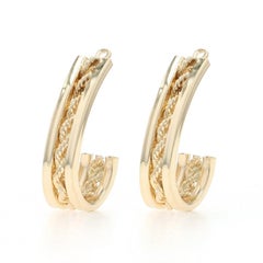 Yellow Gold J-Hook Earring Enhancers - 14k Stud Jackets