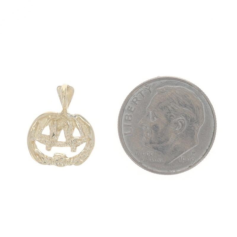 De las mujeres Colgante Jack-O'-Lantern de oro amarillo - Vacaciones de otoño 14k en venta