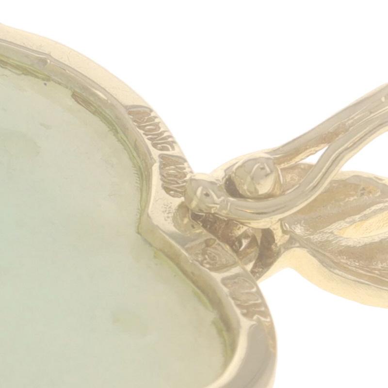 Pendentif en or jaune avec nœud sans fin en jadéite - 14k Harmony Eternal Love en vente 1