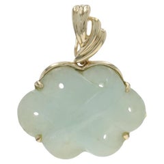 Ciondolo con nodo infinito in giadeite in oro giallo - Armonia e amore eterno 14k