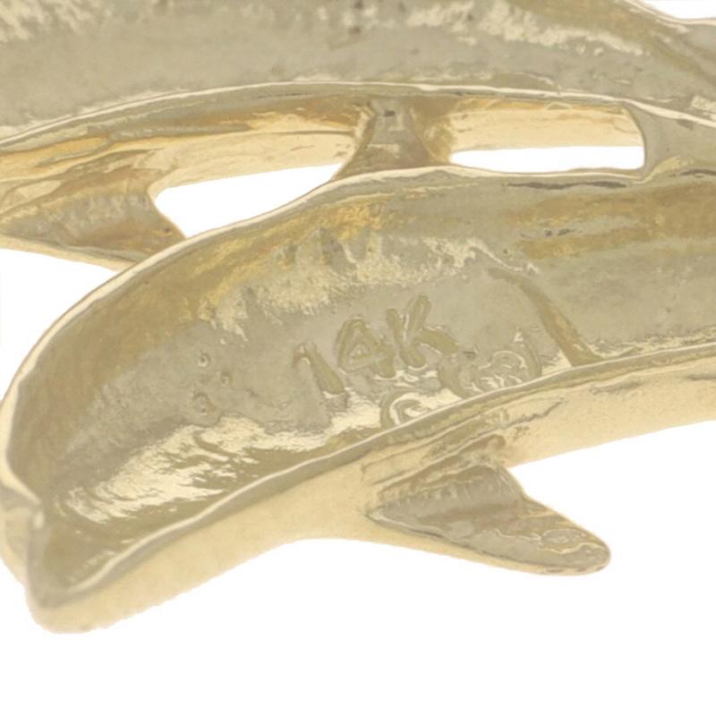 Colgante Trío Delfín Saltarín Oro Amarillo - Mamíferos Marinos 14k en venta 1