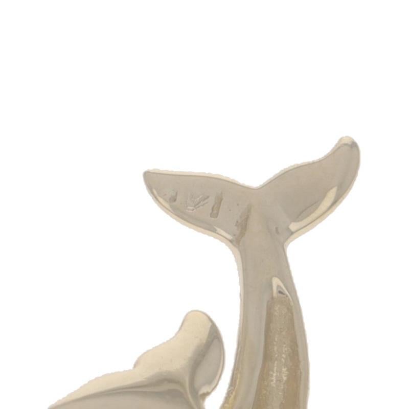 Yellow Gold Jumping Dolphins Pendant - 14k Ocean Life Beach Sea Bahamas For Sale 1