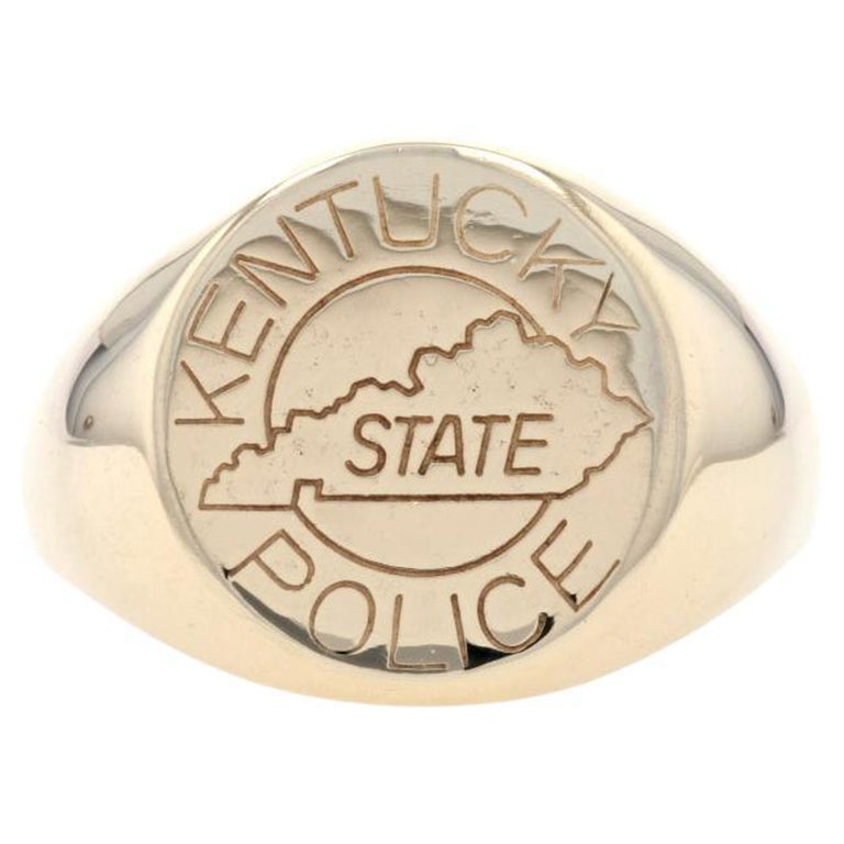 Yellow Gold Kentucky State Police Ring, 10k Law Enforcement