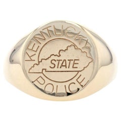 Yellow Gold Kentucky State Police Ring, 10k Law Enforcement