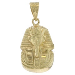 Yellow Gold King Tutankhamun Pendant - 18k Ancient Egypt