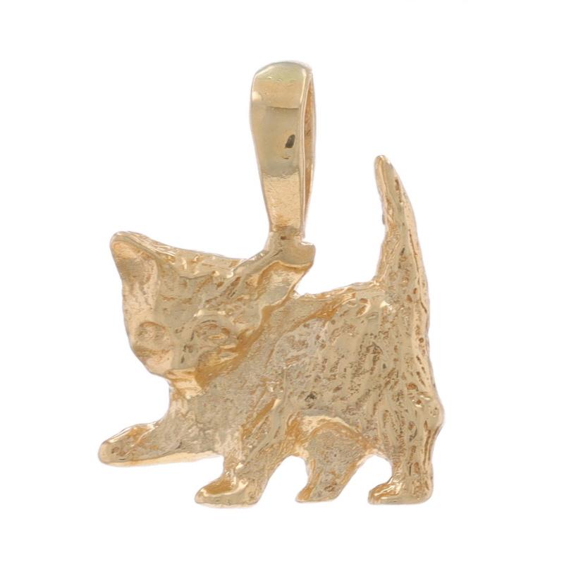 Contenido de metal: Oro amarillo de 14 quilates

Tema: Gatito

Medidas

Altura (desde la presilla fija) 5/8