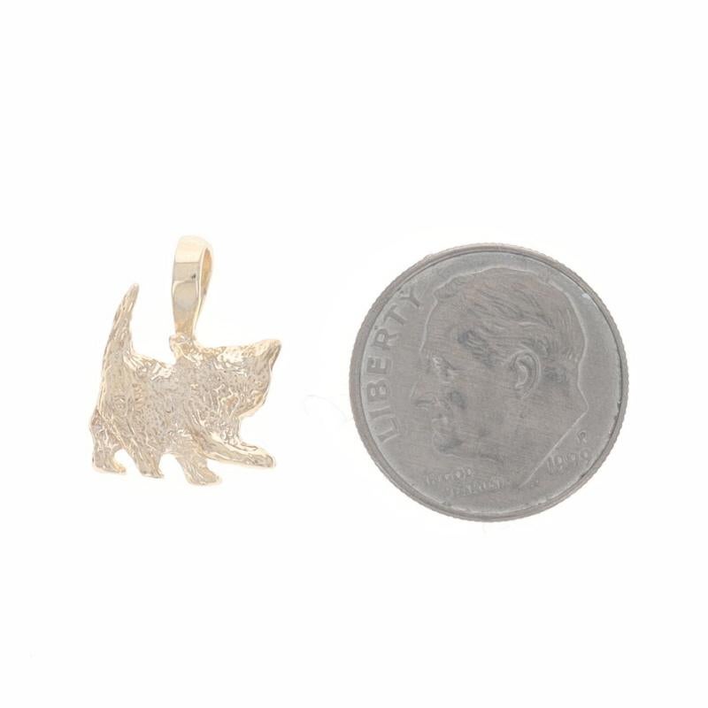 De las mujeres Yellow Gold Kitten Pendant - 14k Cat Lover en venta