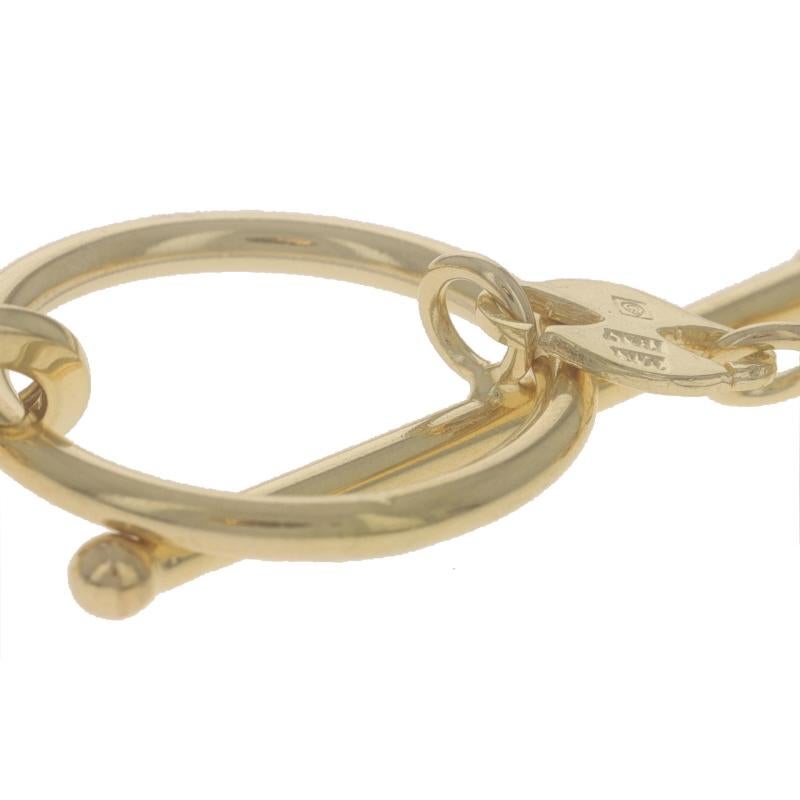 Yellow Gold Knife-Edge Rolo Chain Necklace 21