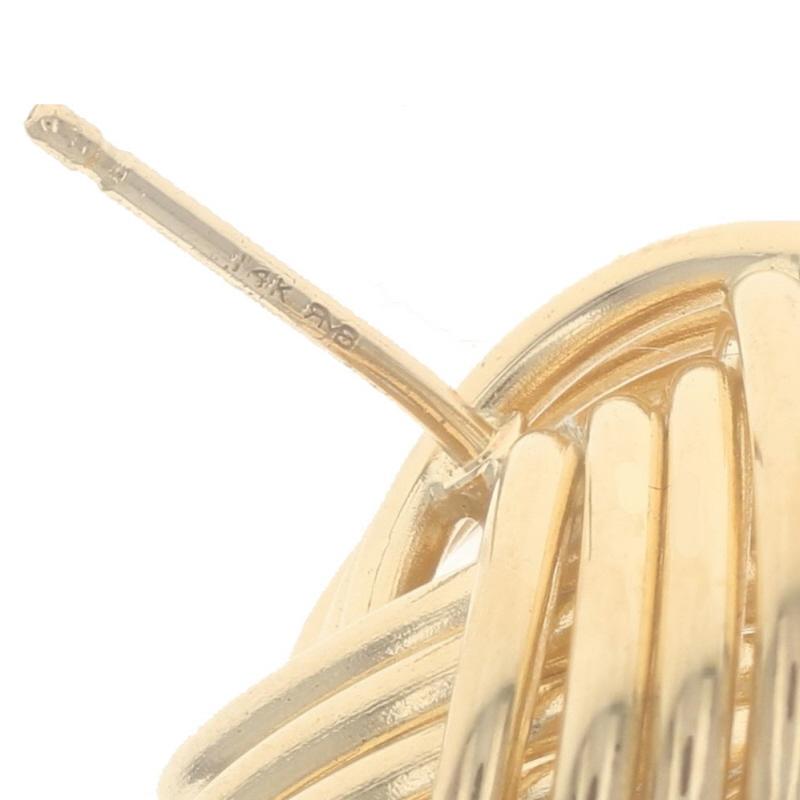 Große Gelbgold-Ohrstecker mit Knoten - 14k durchbohrt Damen im Angebot