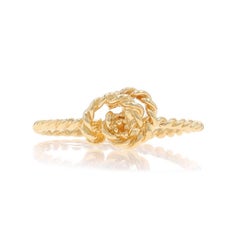 Yellow Gold Knot Statement Ring - 10k Rope SZ 6 1/2