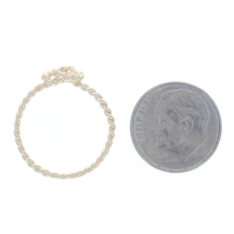 Bague fantaisie nœud en or jaune 10 carats, taille 6 1/2 en vente 2