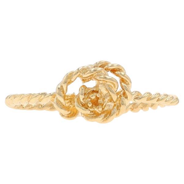 Yellow Gold Knot Statement Ring - 10k Rope SZ 6 1/2