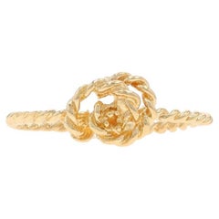 Statement-Ring aus Gelbgold mit Knoten - 10k Seil Größe 6 1/2