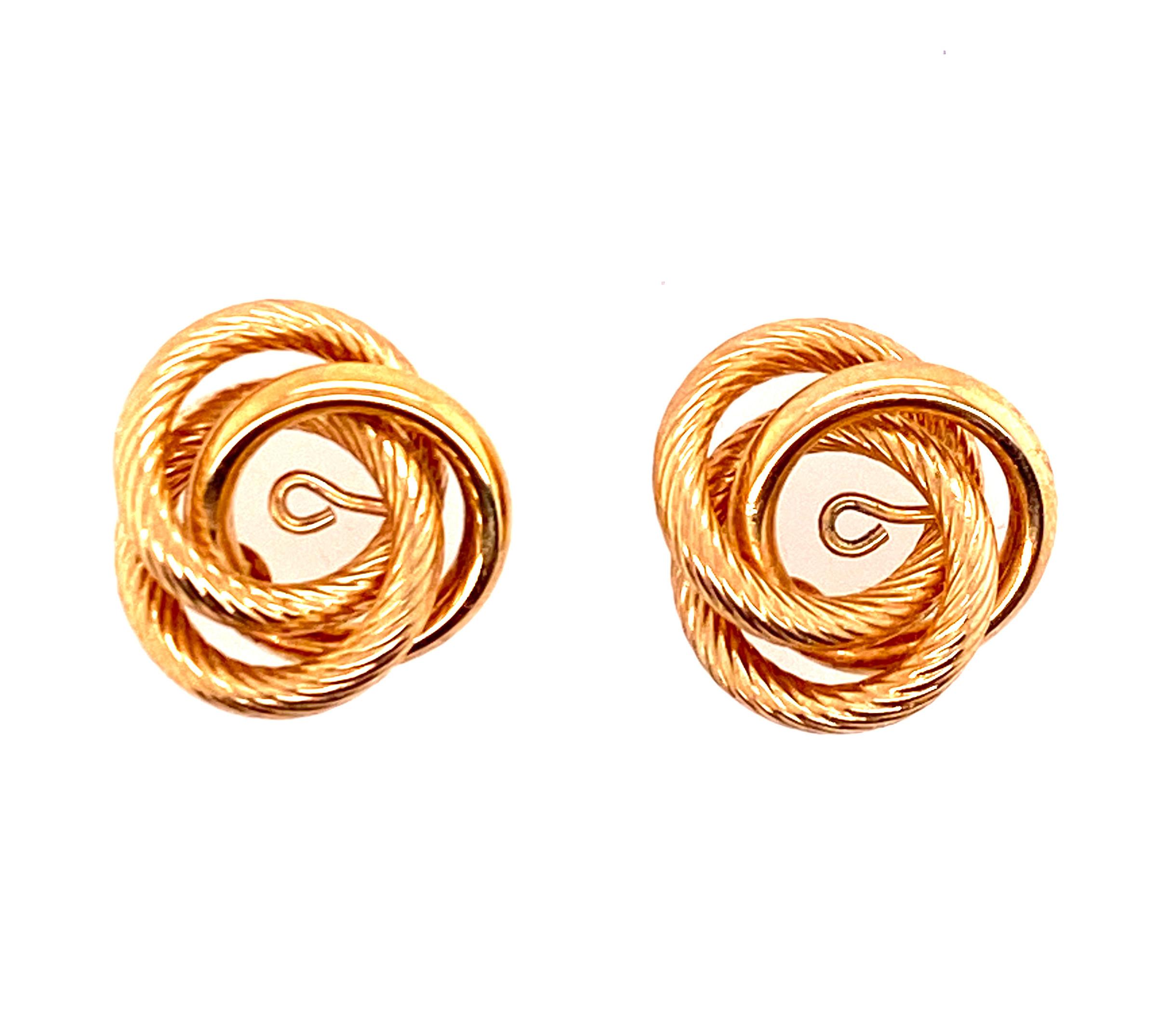 Yellow Gold Knot Stud Earring Enhancers with Pearl & Ball Stud Set 14K 1
