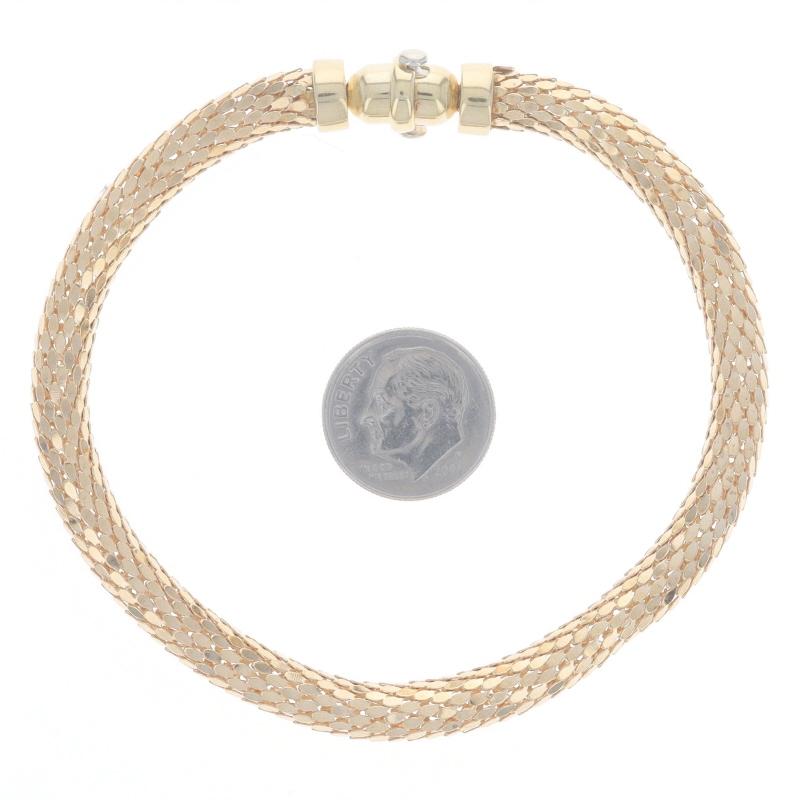 Yellow Gold Korean Chain Bracelet 8 1/4