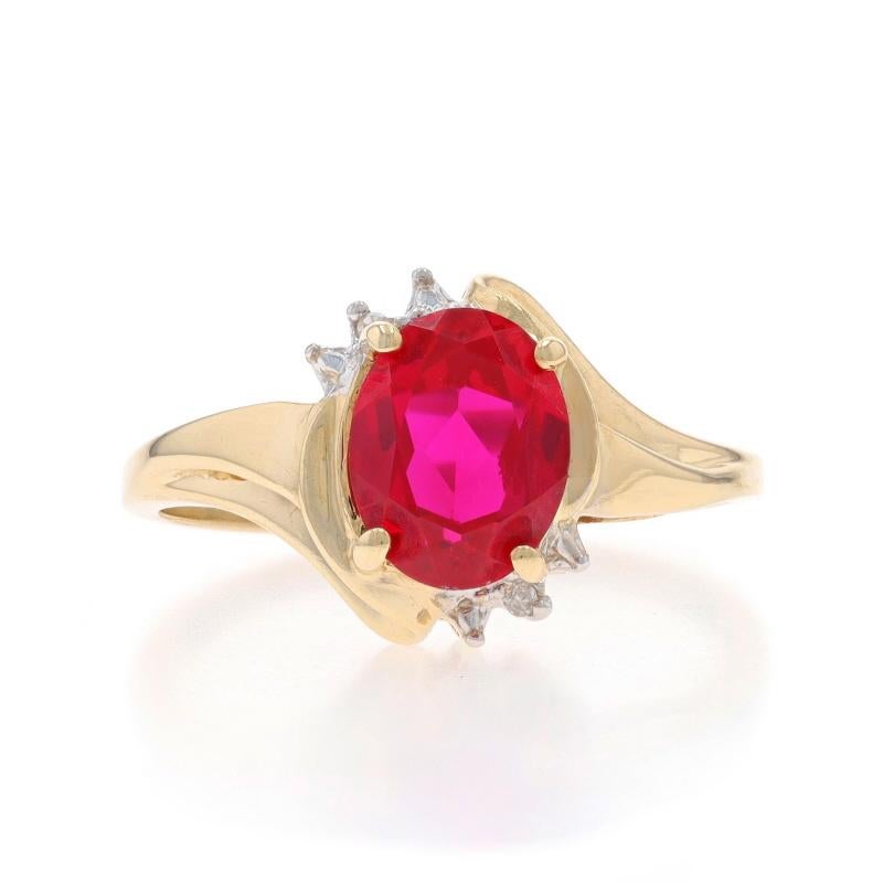 Größe: 8 1/2
Gebühr für Größenanpassung: 2 Größen hoch für $30 oder 1 Größe runter für $30

Metall Inhalt: 10k Gelbgold & 10k Weißgold

Informationen zu Stein

Im Labor hergestellter Rubin
Behandlung: Heizung
Karat(e): 2.20ct
Schliff: