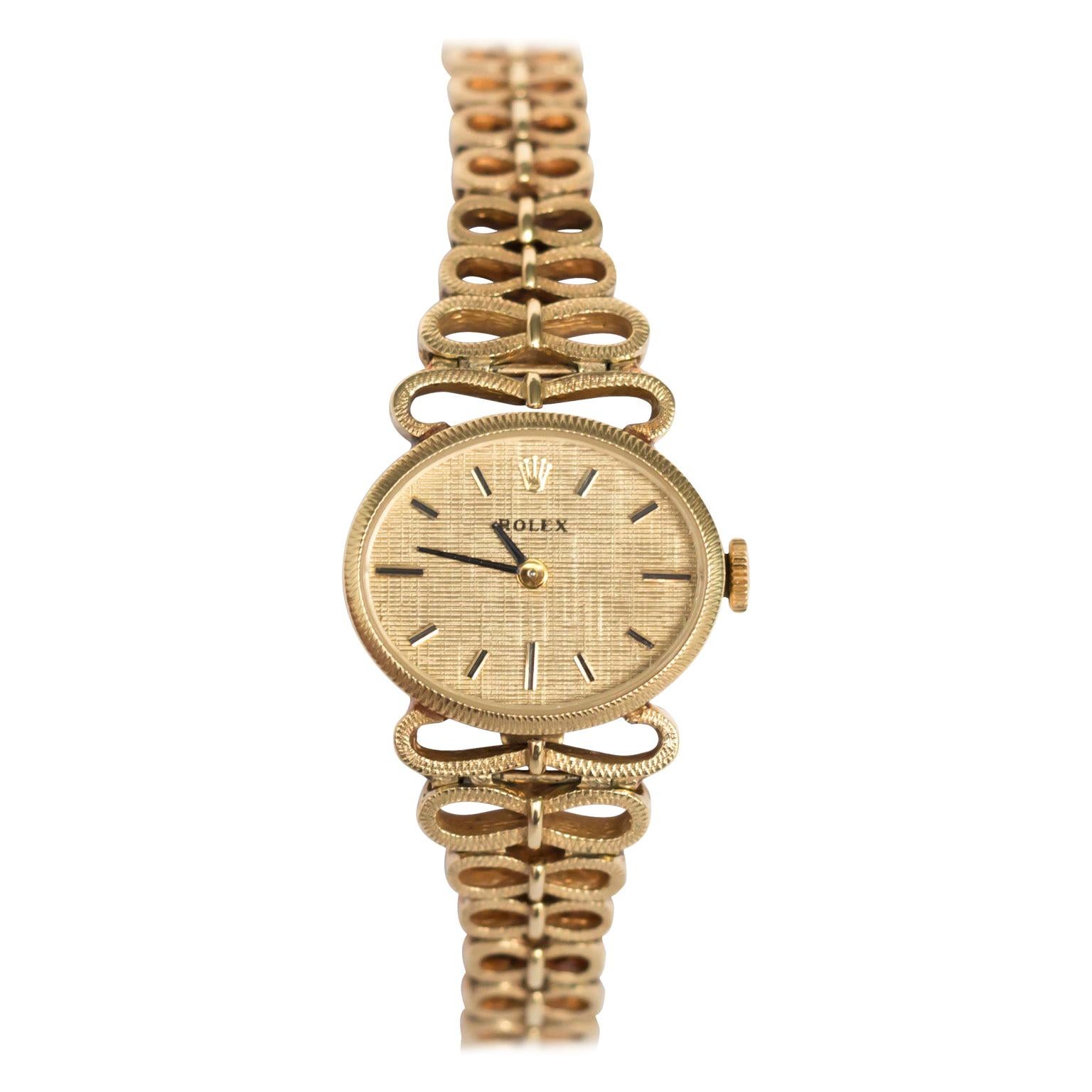 Yellow Gold Ladies Rolex 1940s Watch at 1stDibs
