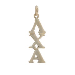 Yellow Gold Lambda Chi Alpha Charm - 14k Fraternity Greek Society