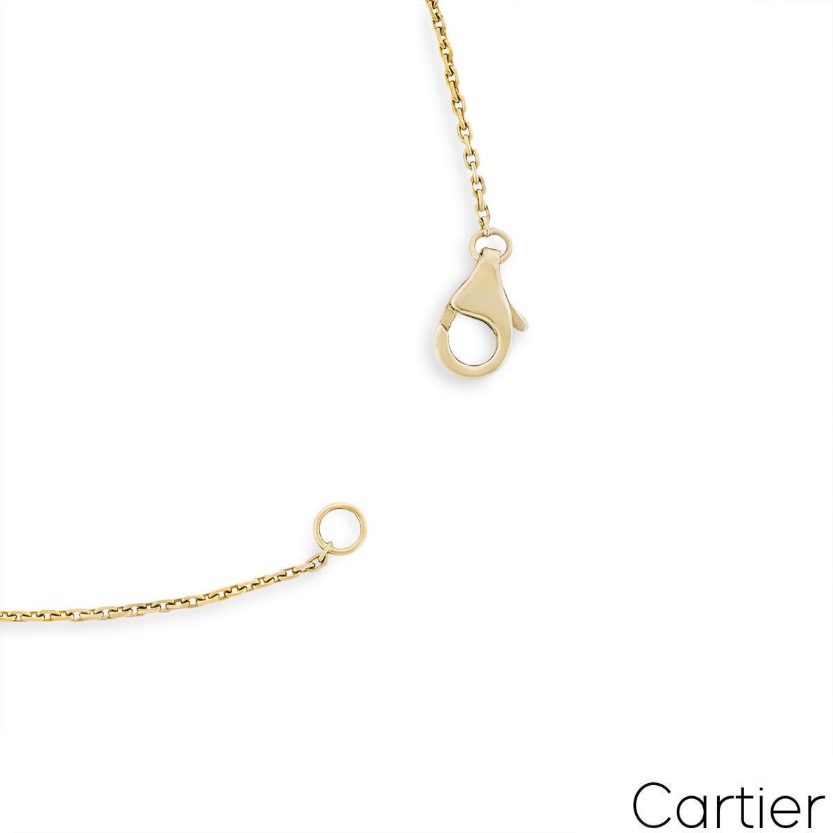 Round Cut Yellow Gold Lapis & Diamond Amulette De Cartier Necklace For Sale