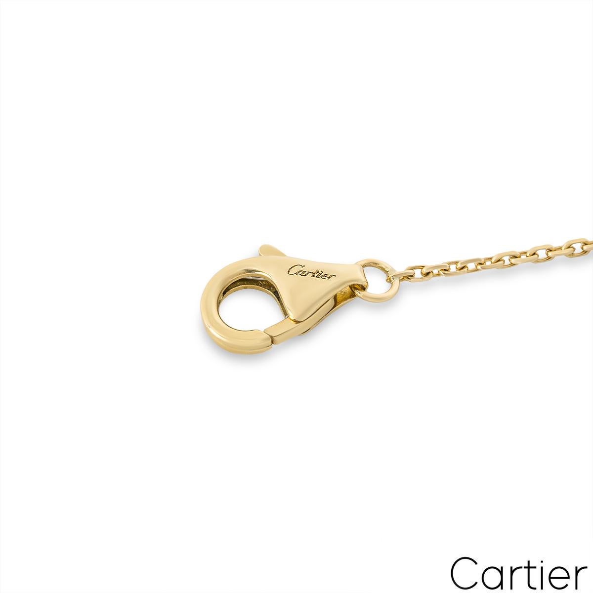 Yellow Gold Lapis & Diamond Amulette De Cartier Necklace In Excellent Condition For Sale In London, GB
