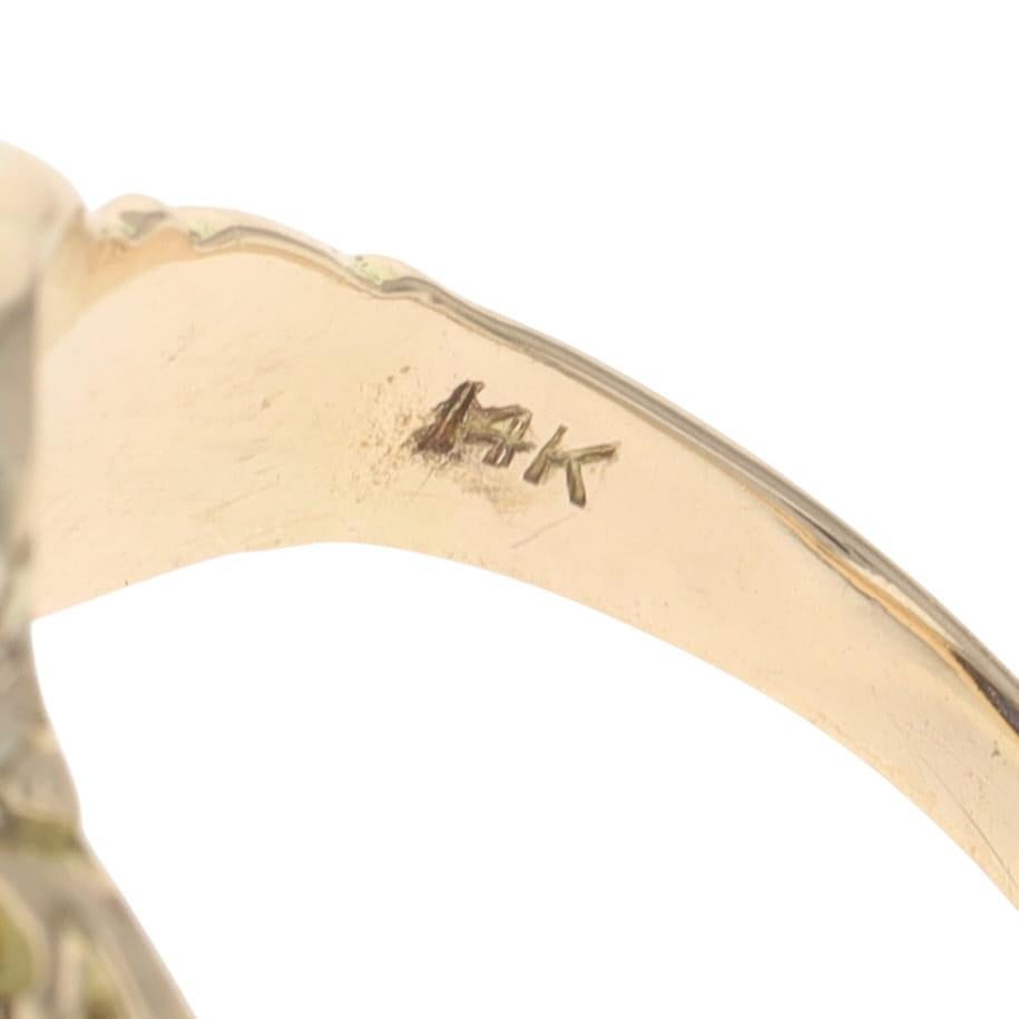 Bague cocktail solitaire en or jaune avec cabochon ovale 14 carats et lapis-lazuli en vente 1