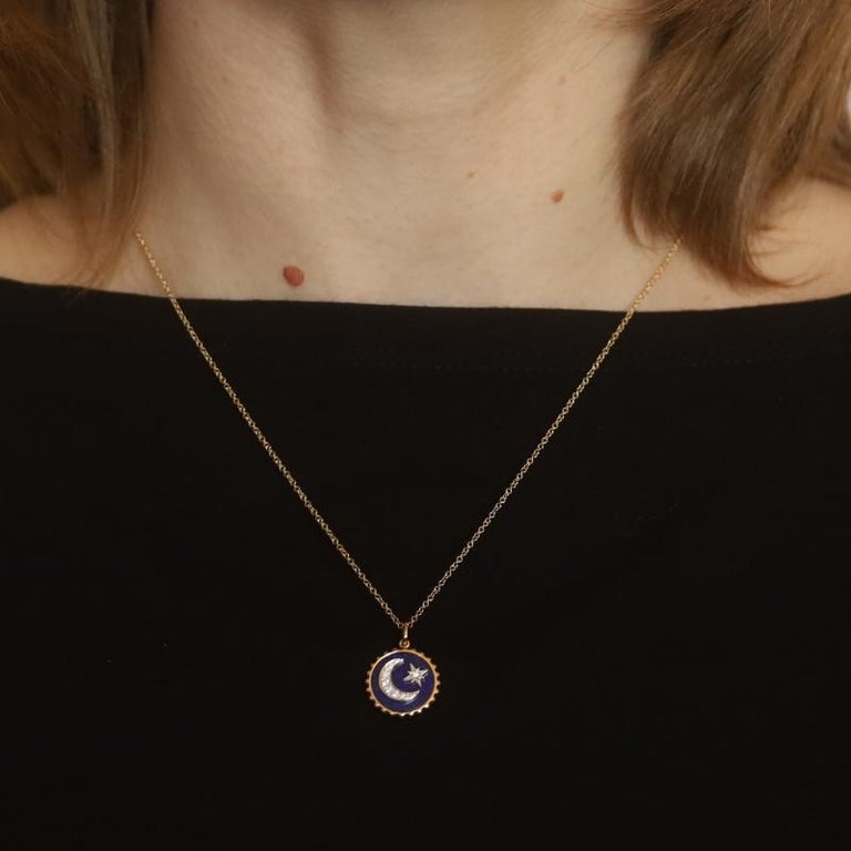 Pendentif Quartier De Lune En Or Jaune - Neuf Jamais Porté - Bijou Élégant & Intemporel