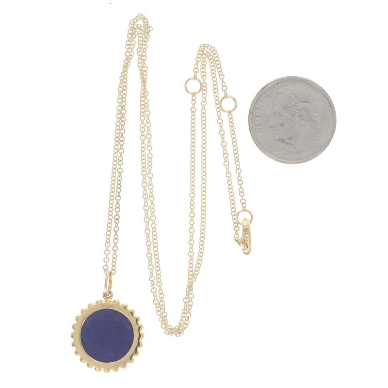 Collier en or jaune lapis lazuli et diamant croissant de lune et étoile 14k ajustable Pour femmes en vente