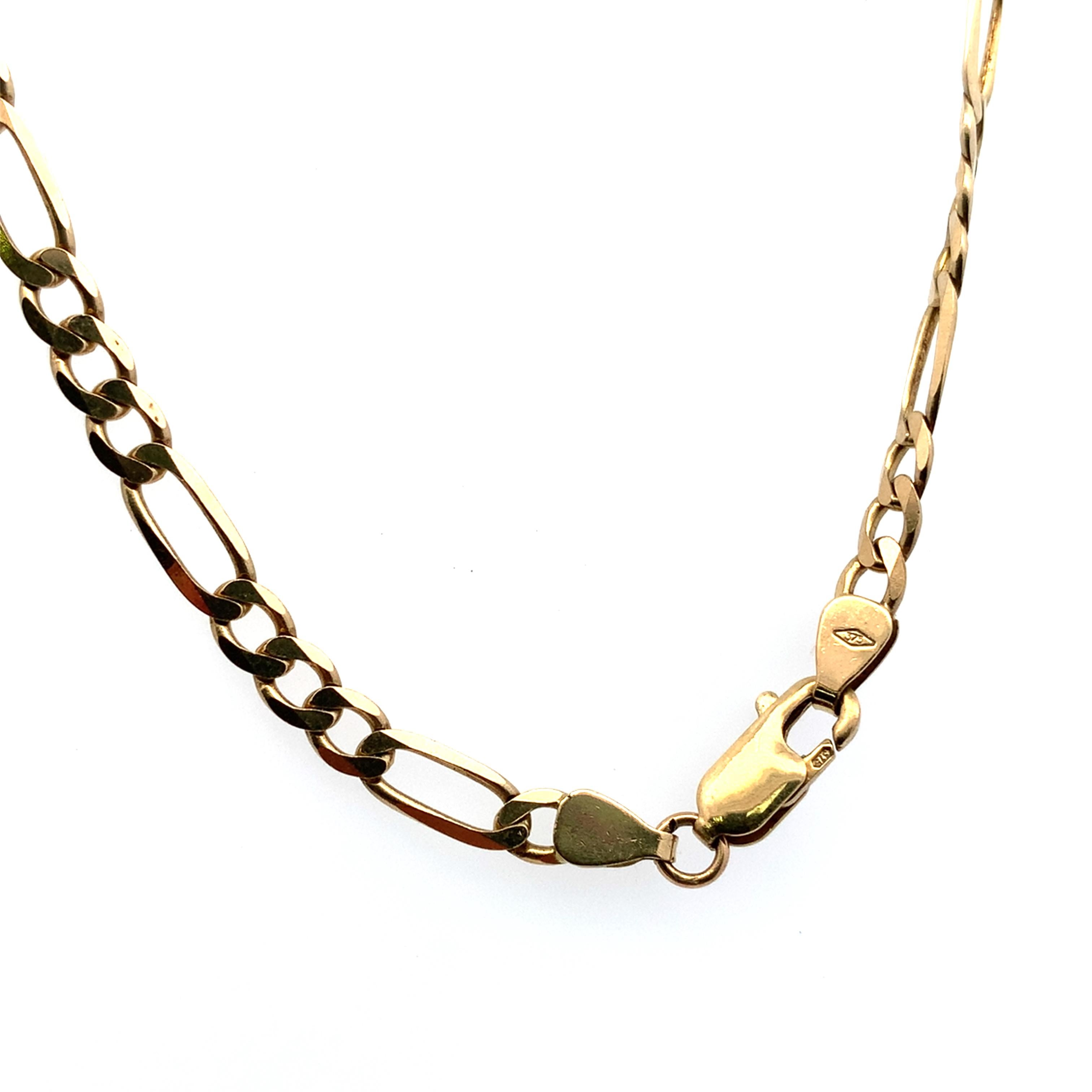 Yellow gold large link chain necklace In New Condition For Sale In London, GB